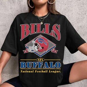 Buffalo Bill Retro Bills Football New York Team Fan Tee T-Shirt 165